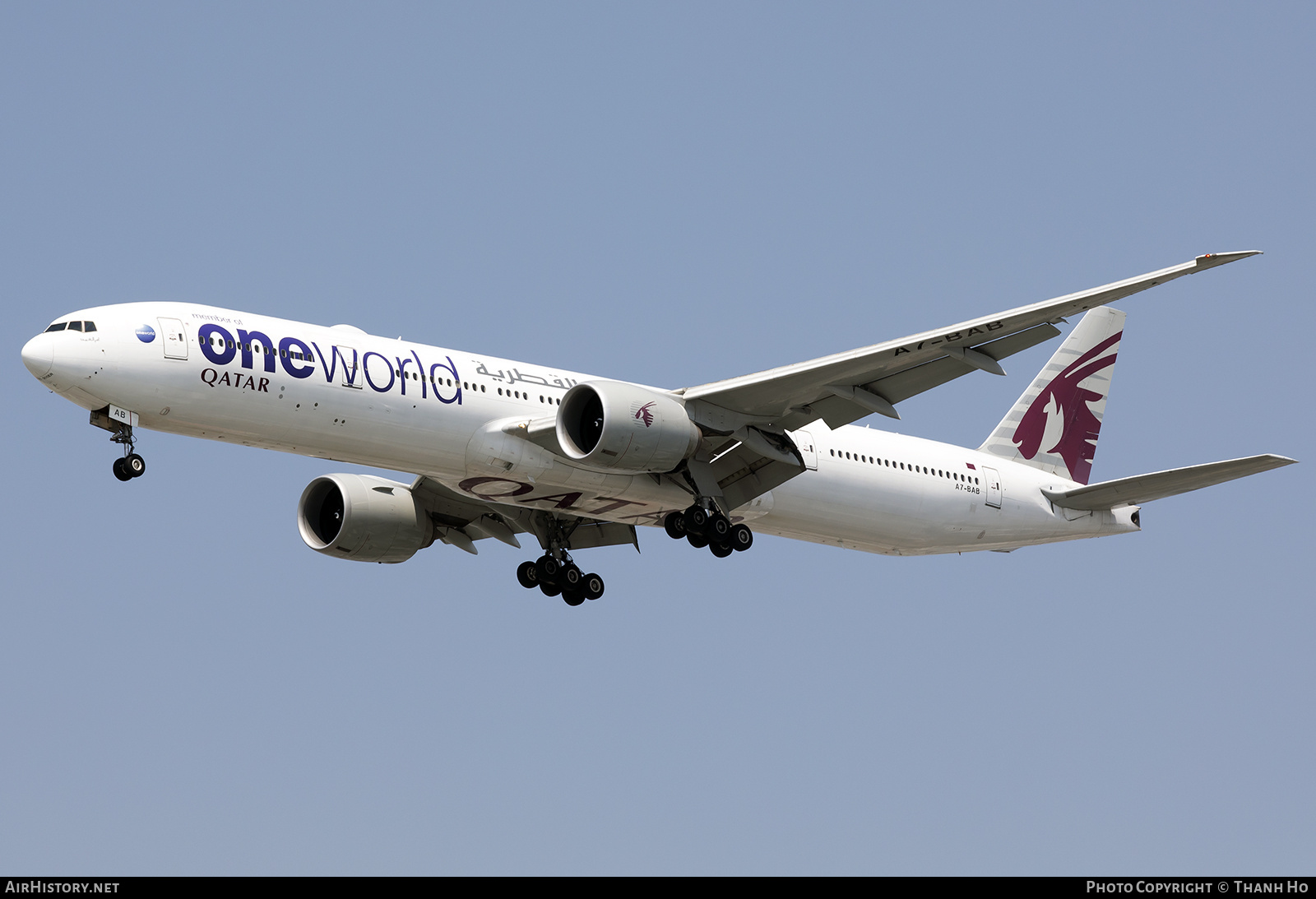 Aircraft Photo of A7-BAB | Boeing 777-3DZ/ER | Qatar Airways | AirHistory.net #776606