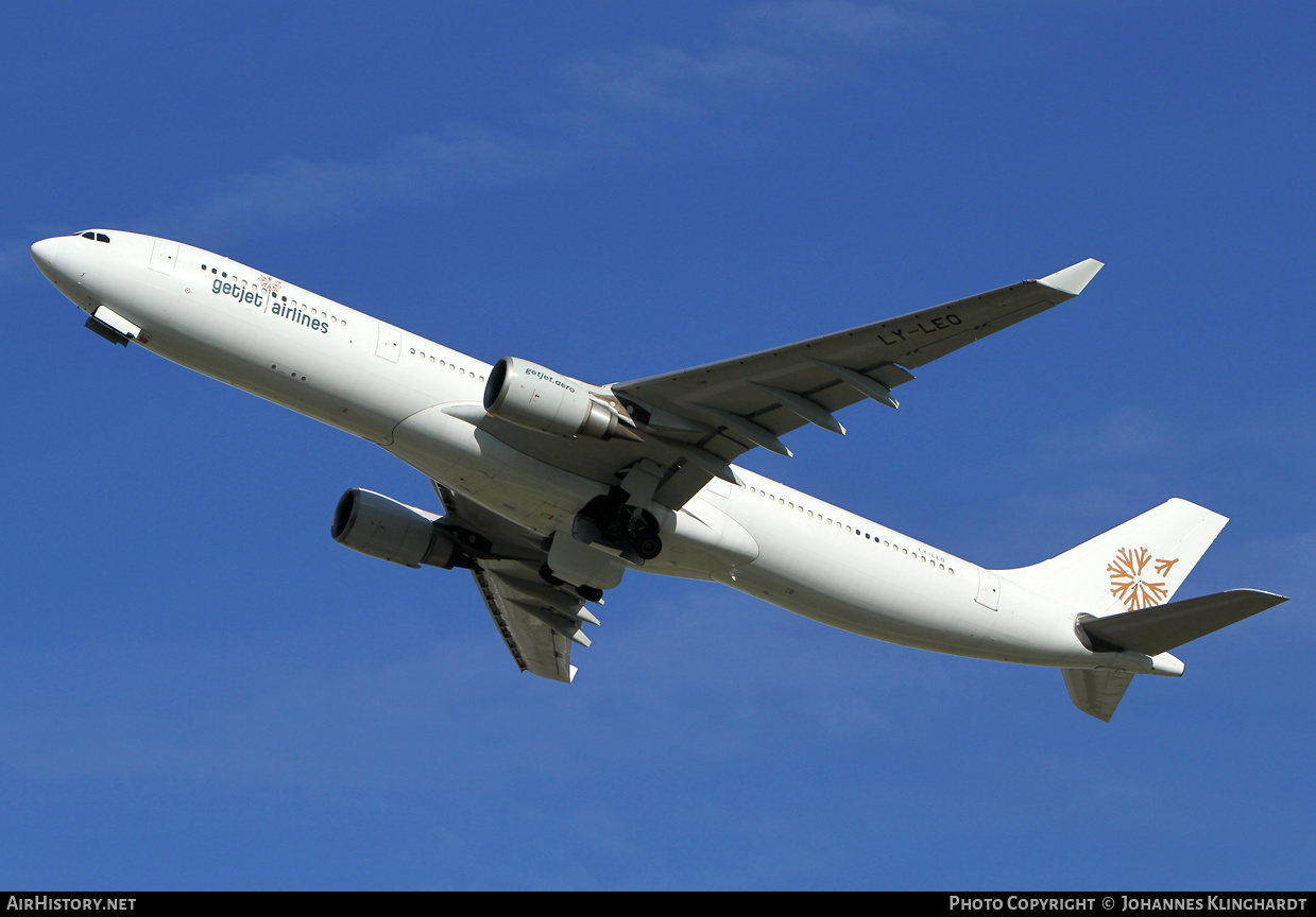 Aircraft Photo of LY-LEO | Airbus A330-302 | GetJet Airlines | AirHistory.net #776616