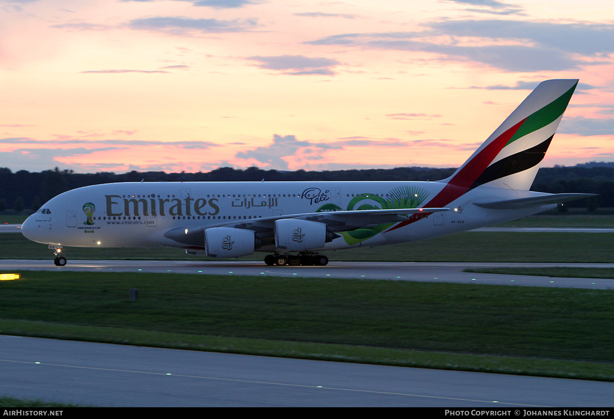 Aircraft Photo of A6-EEQ | Airbus A380-861 | Emirates | AirHistory.net #776620
