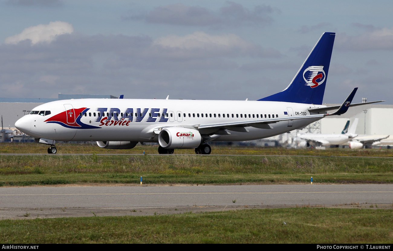 Aircraft Photo of OK-TSD | Boeing 737-8Q8 | Travel Service | AirHistory.net #776702