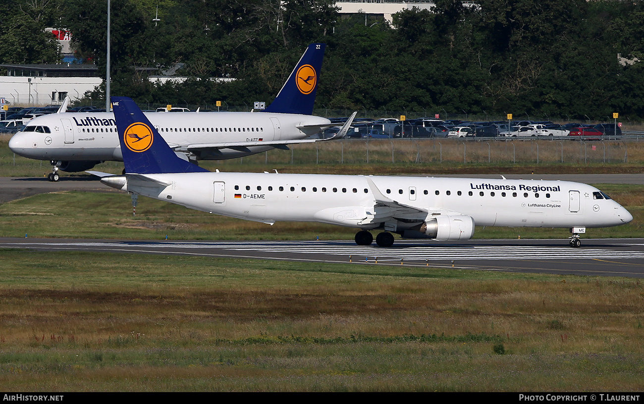Aircraft Photo of D-AEME | Embraer 195LR (ERJ-190-200LR) | Lufthansa Regional | AirHistory.net #776704