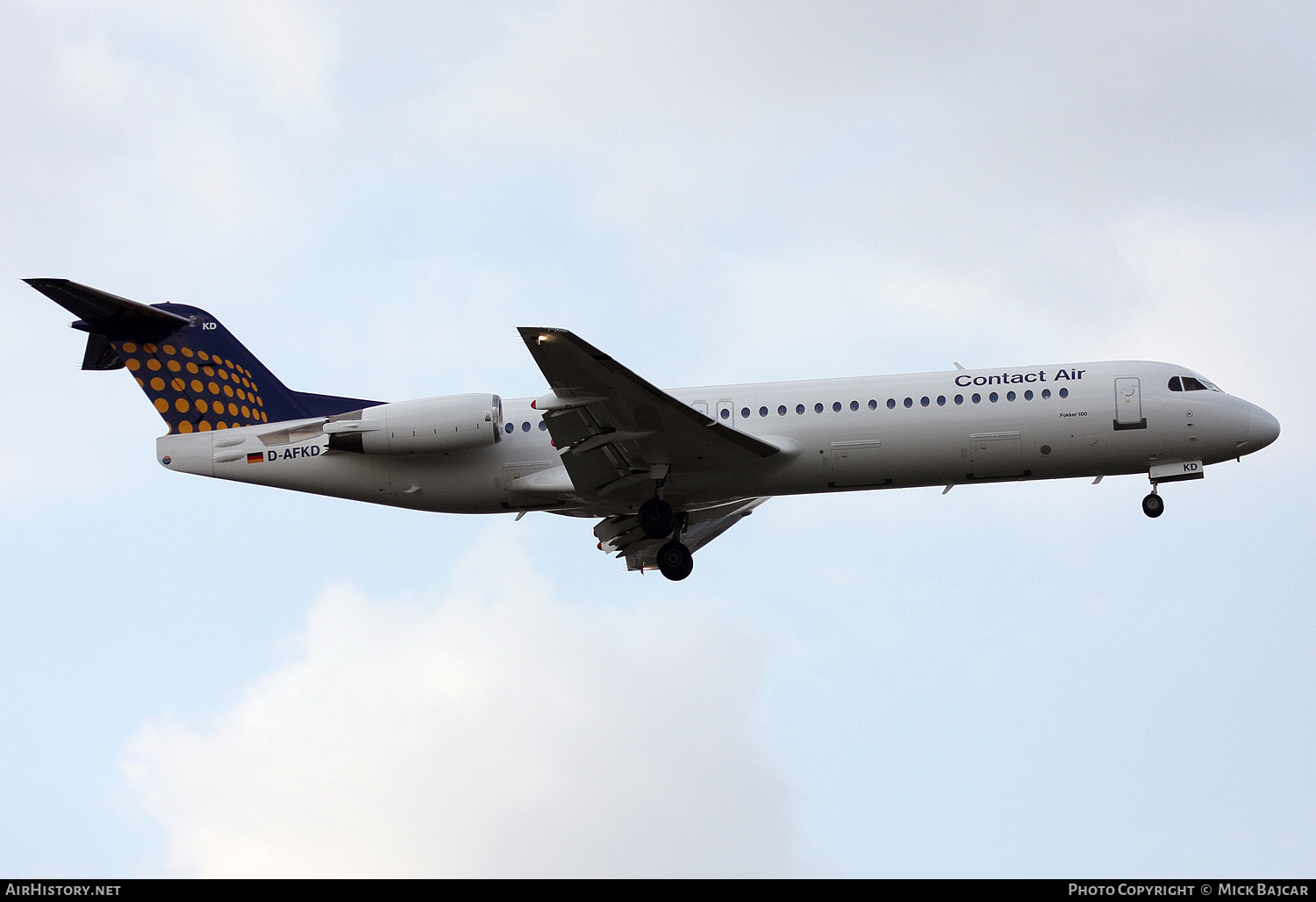 Aircraft Photo of D-AFKD | Fokker 100 (F28-0100) | Contact Air | AirHistory.net #776952