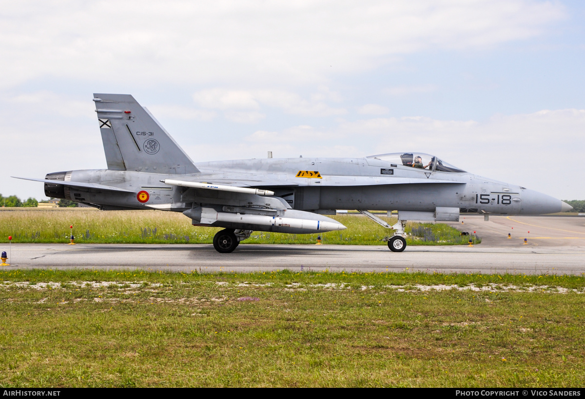 Aircraft Photo of C15-31 | McDonnell Douglas EF-18M Hornet | Spain - Air Force | AirHistory.net #777035
