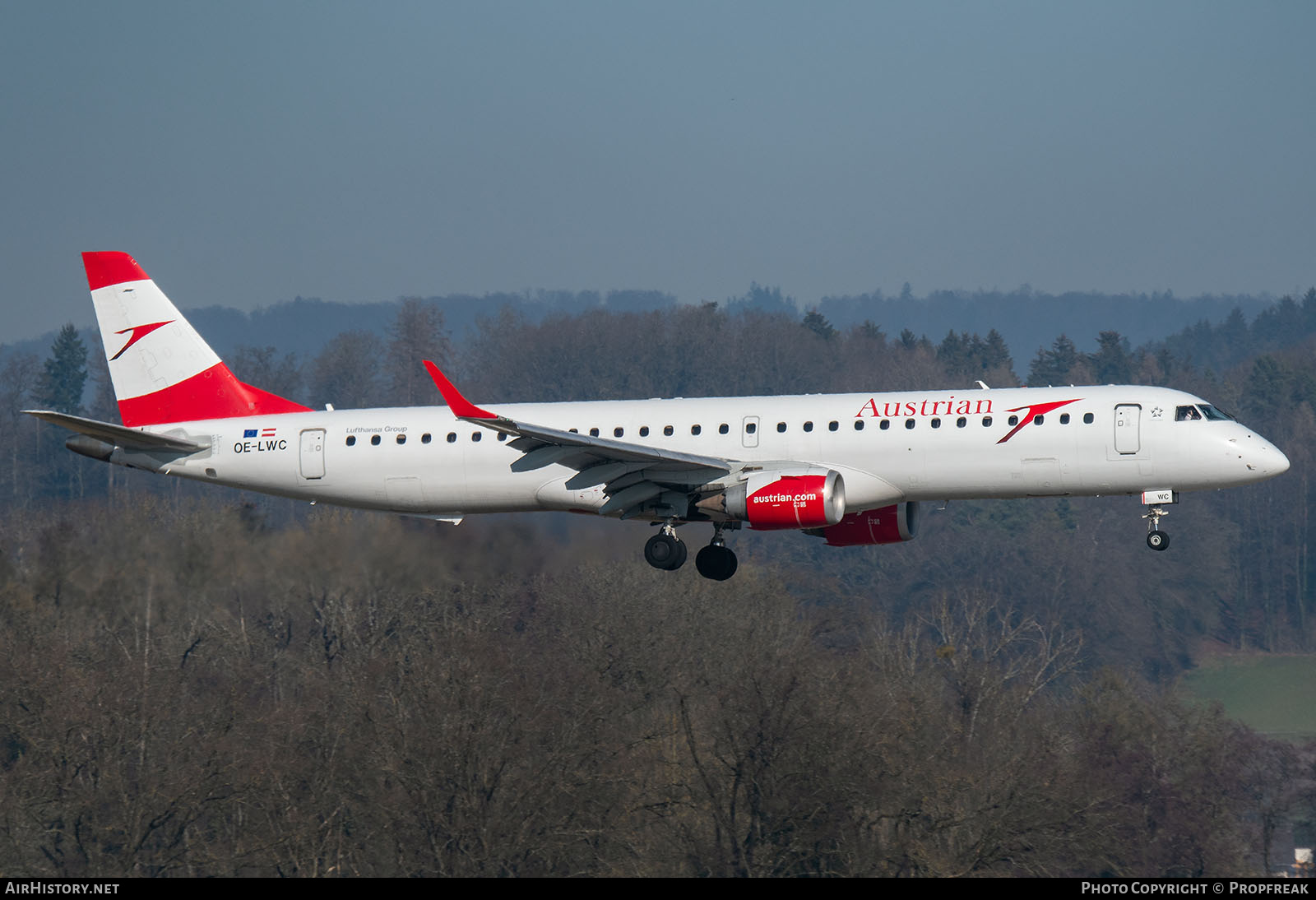 Aircraft Photo of OE-LWC | Embraer 195LR (ERJ-190-200LR) | Austrian Airlines | AirHistory.net #777044