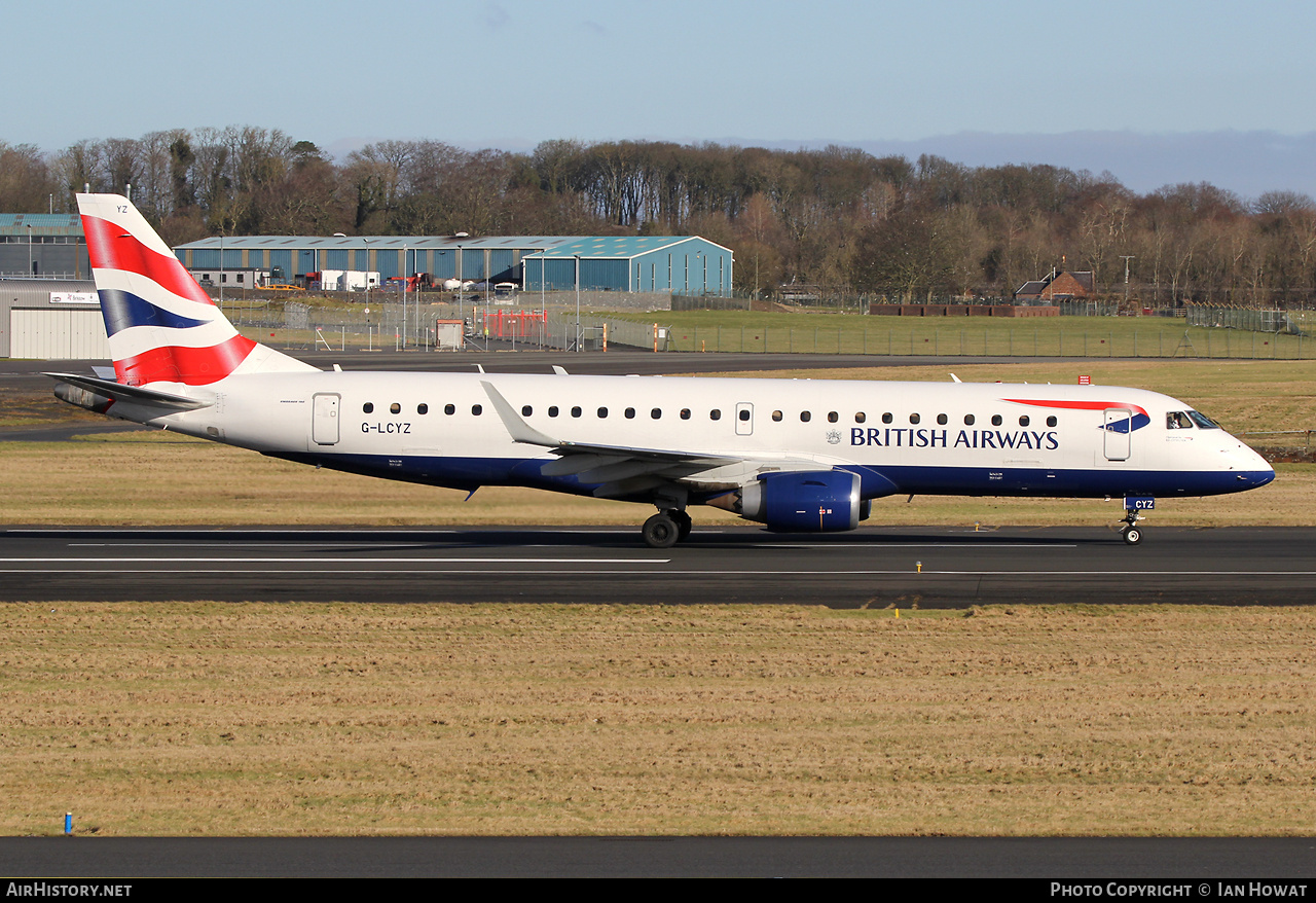 Aircraft Photo of G-LCYZ | Embraer 190SR (ERJ-190-100SR) | British Airways | AirHistory.net #777152