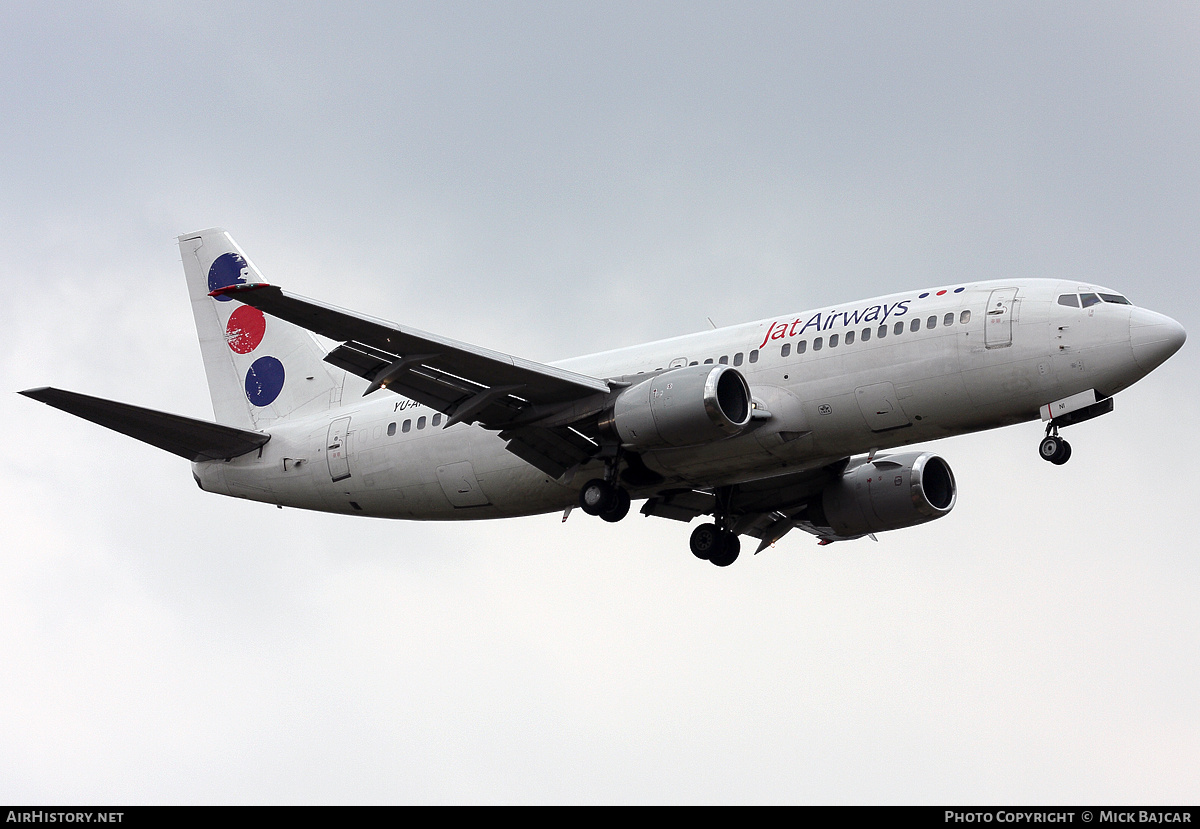 Aircraft Photo of YU-ANI | Boeing 737-3H9 | Jat Airways | AirHistory.net #777186
