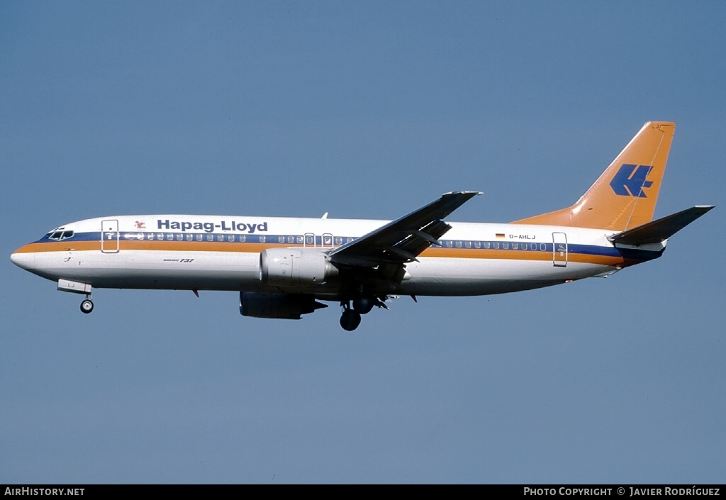 Aircraft Photo of D-AHLJ | Boeing 737-4K5 | Hapag-Lloyd | AirHistory.net #777217
