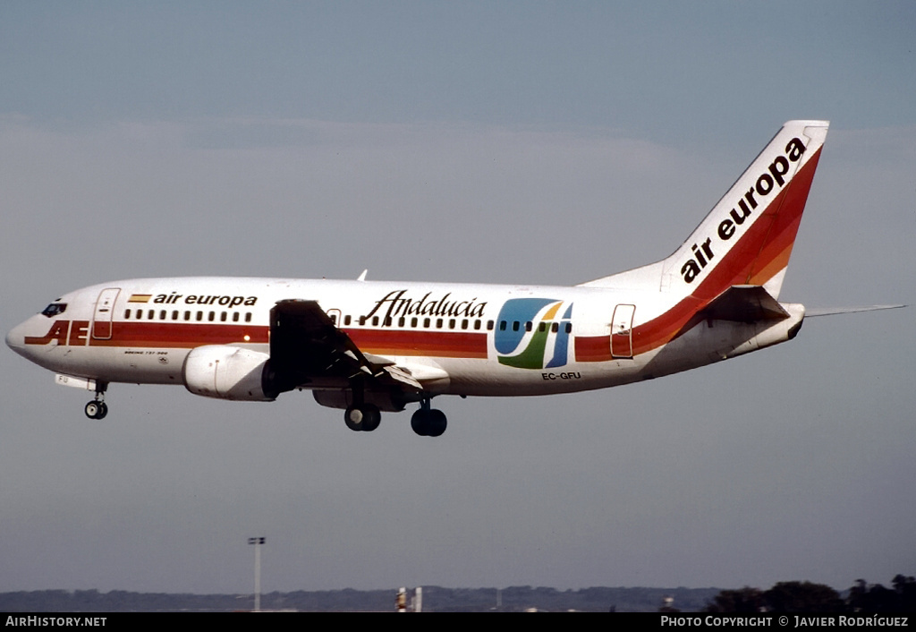 Aircraft Photo of EC-GFU | Boeing 737-3Y0 | Air Europa | AirHistory.net #777224