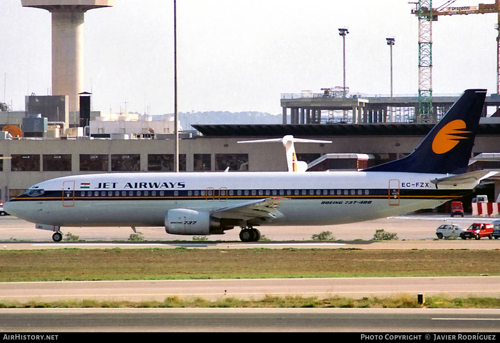 Aircraft Photo of EC-FZX | Boeing 737-4Y0 | Jet Airways | AirHistory.net #777297