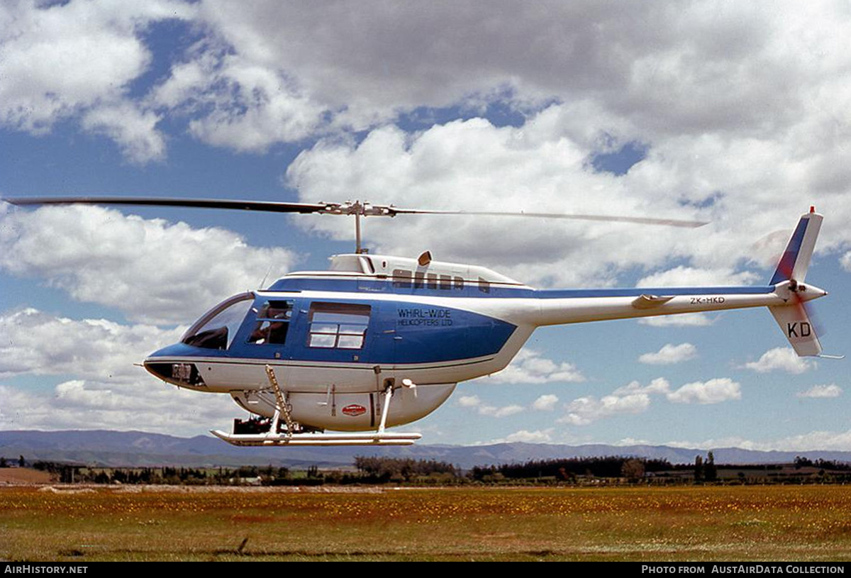 Aircraft Photo of ZK-HKD | Bell 206B-2 JetRanger II | Whirlwide Helicopters | AirHistory.net #777366