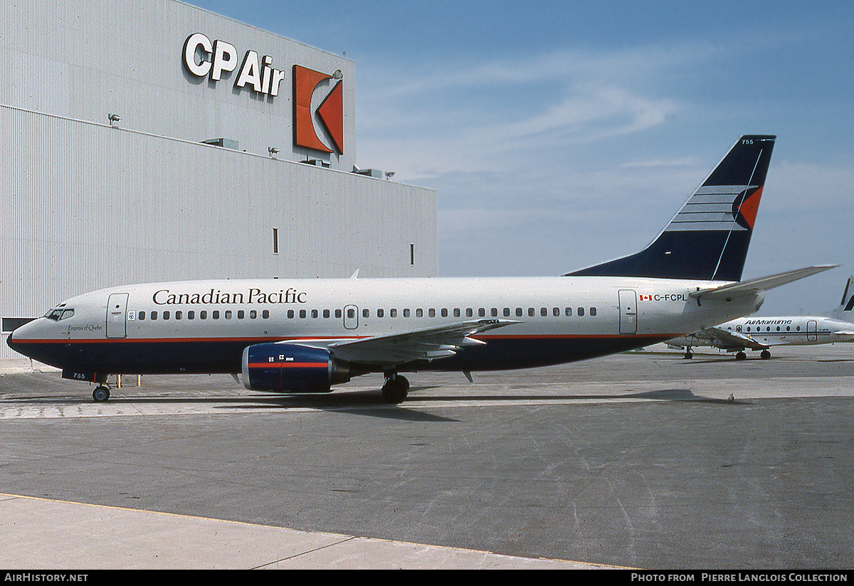Aircraft Photo of C-FCPL | Boeing 737-317 | Canadian Pacific - Canadien Pacifique | AirHistory.net #777494