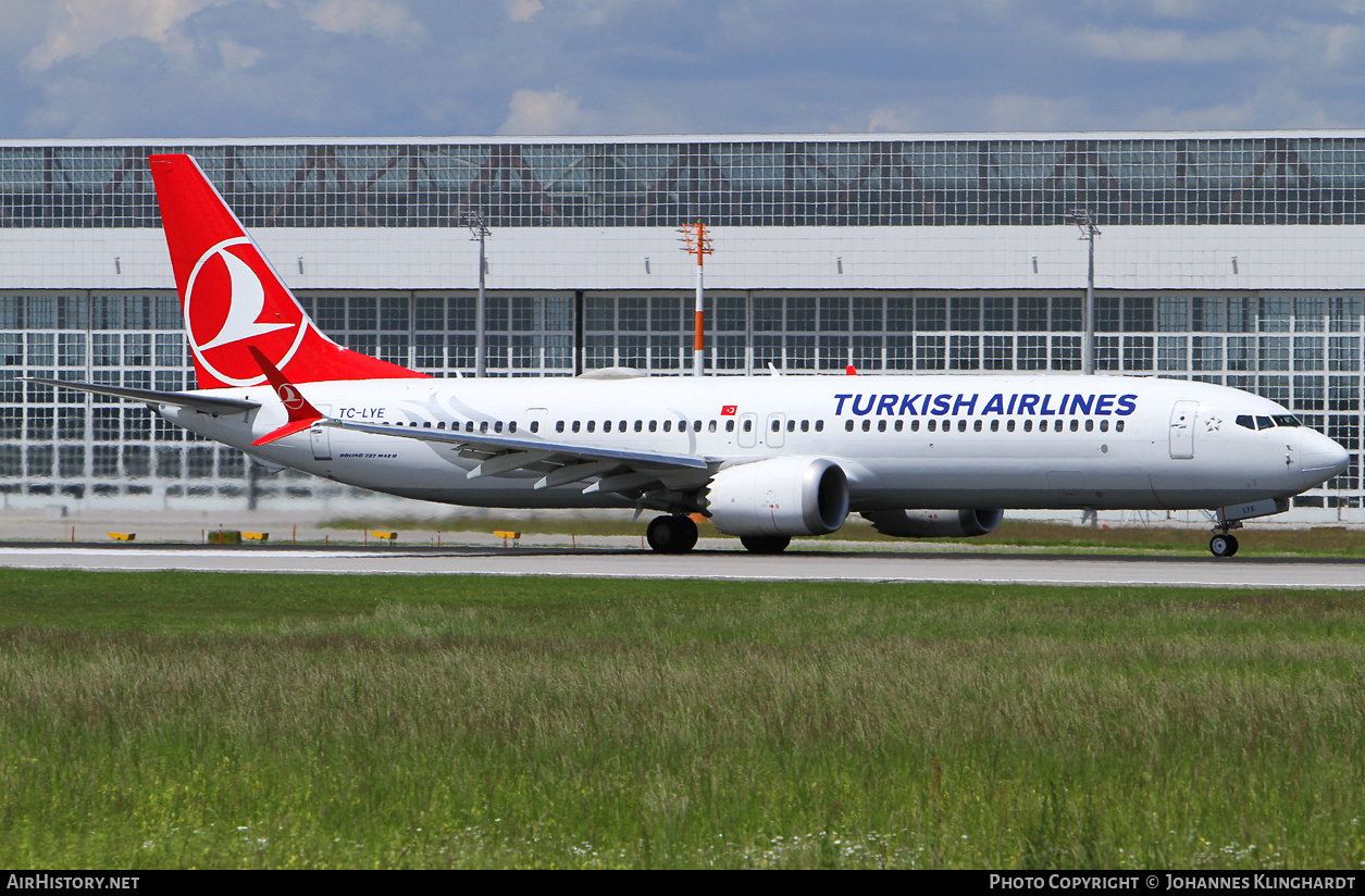 Aircraft Photo of TC-LYE | Boeing 737-9 Max 9 | Turkish Airlines | AirHistory.net #777555