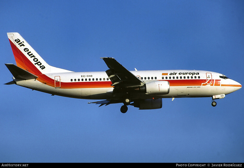 Aircraft Photo of EC-GHD | Boeing 737-3M8 | Air Europa | AirHistory.net #777600