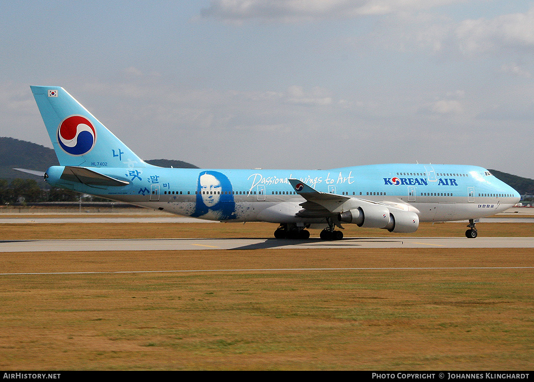 Aircraft Photo of HL7402 | Boeing 747-4B5 | Korean Air | AirHistory.net #777661