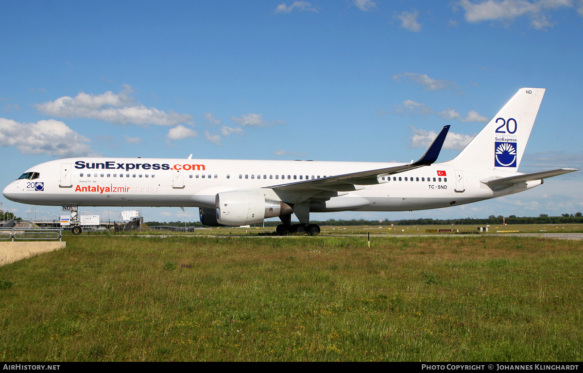 Aircraft Photo of TC-SND | Boeing 757-28A | SunExpress | AirHistory.net #777672