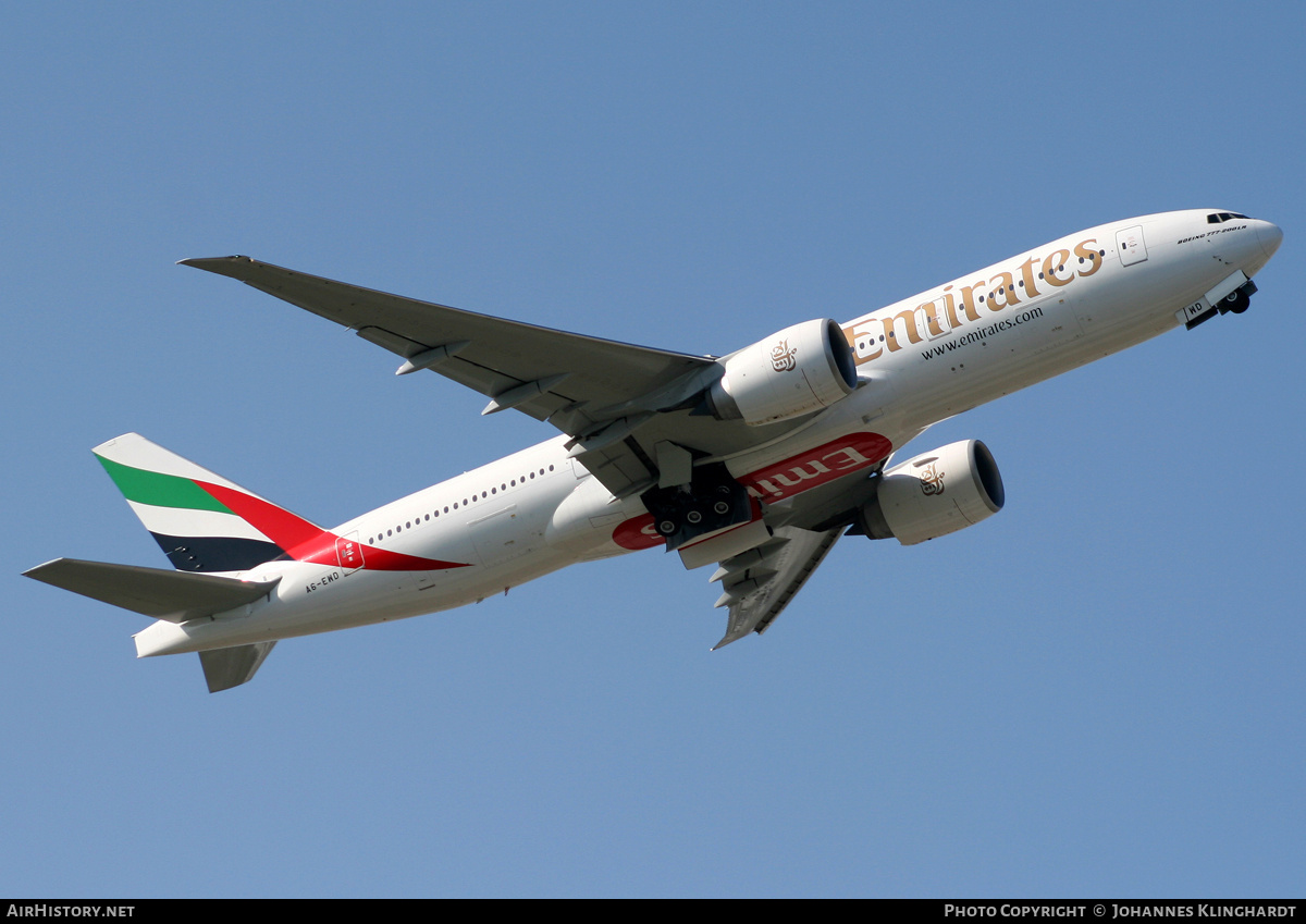 Aircraft Photo of A6-EWD | Boeing 777-21H/LR | Emirates | AirHistory.net #777721