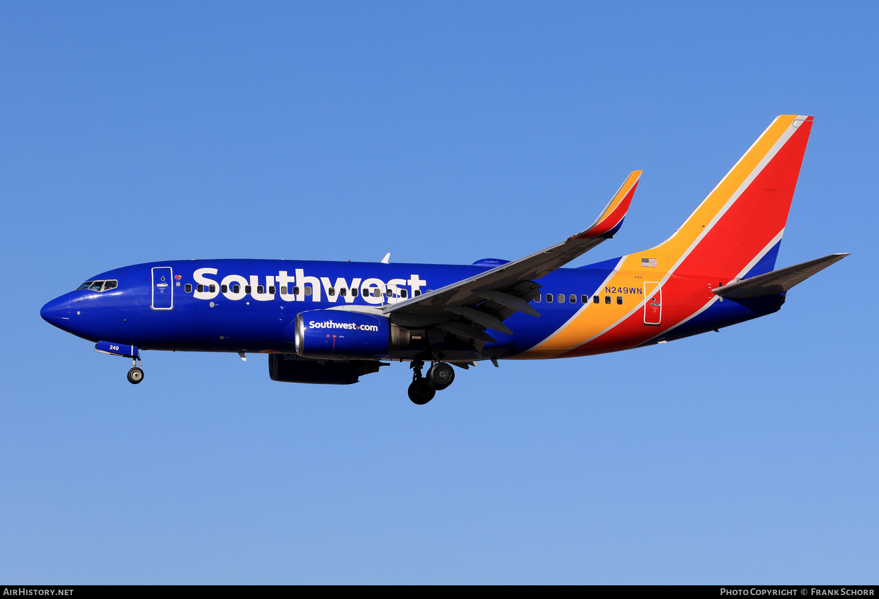 Aircraft Photo of N249WN | Boeing 737-7H4 | Southwest Airlines | AirHistory.net #777866