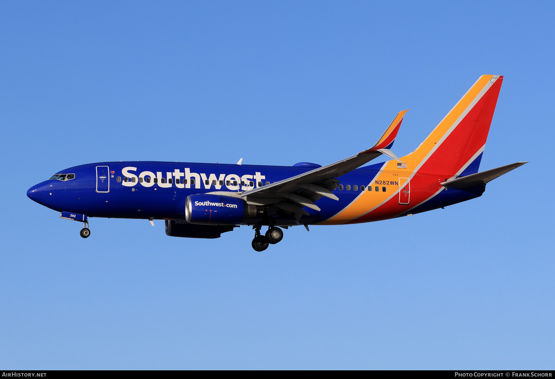 Aircraft Photo of N282WN | Boeing 737-7H4 | Southwest Airlines | AirHistory.net #777886