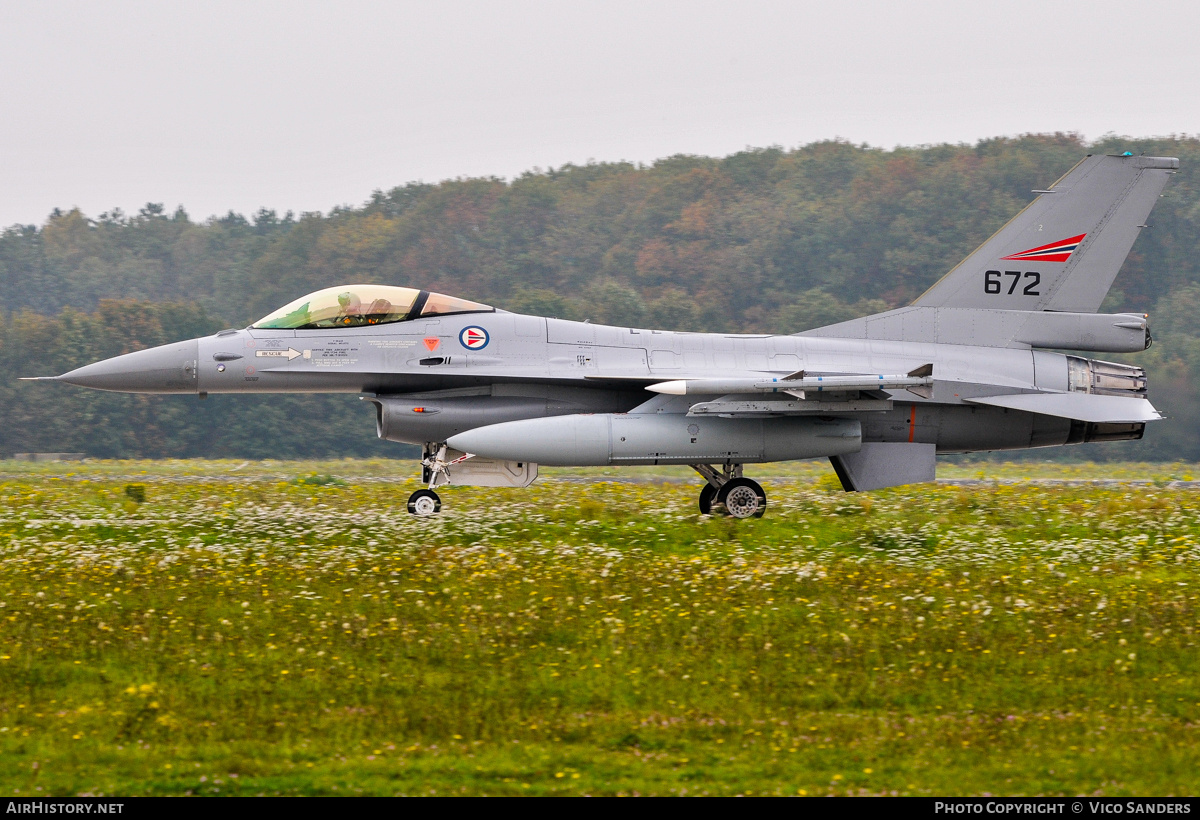 Aircraft Photo of 672 | General Dynamics F-16AM Fighting Falcon | Norway - Air Force | AirHistory.net #777891