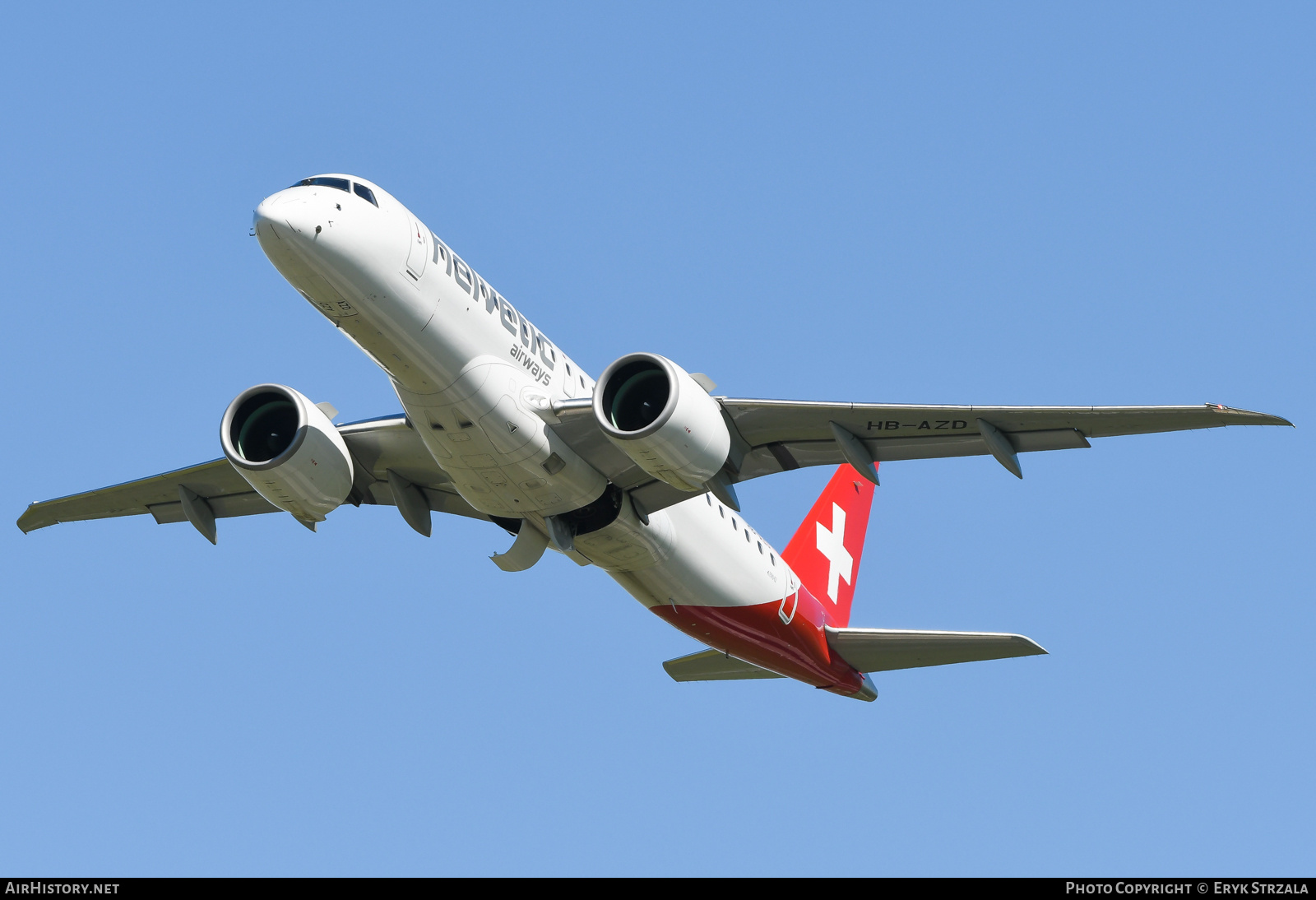 Aircraft Photo of HB-AZD | Embraer 190-E2 (ERJ-190-300) | Helvetic Airways | AirHistory.net #777894