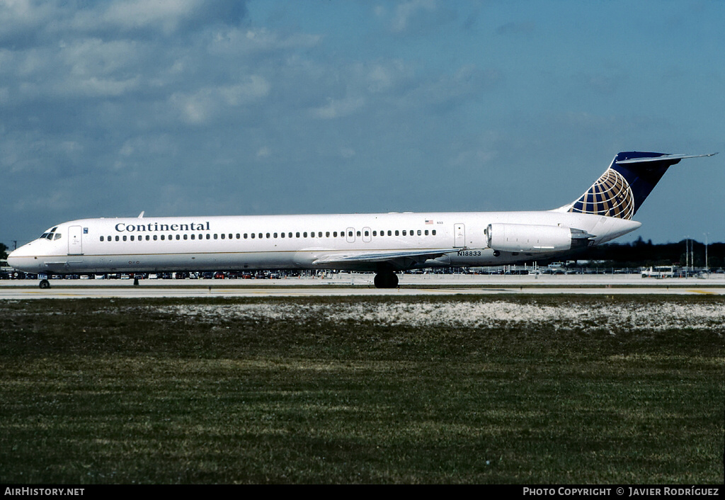 Aircraft Photo of N18833 | McDonnell Douglas MD-82 (DC-9-82) | Continental Airlines | AirHistory.net #777928
