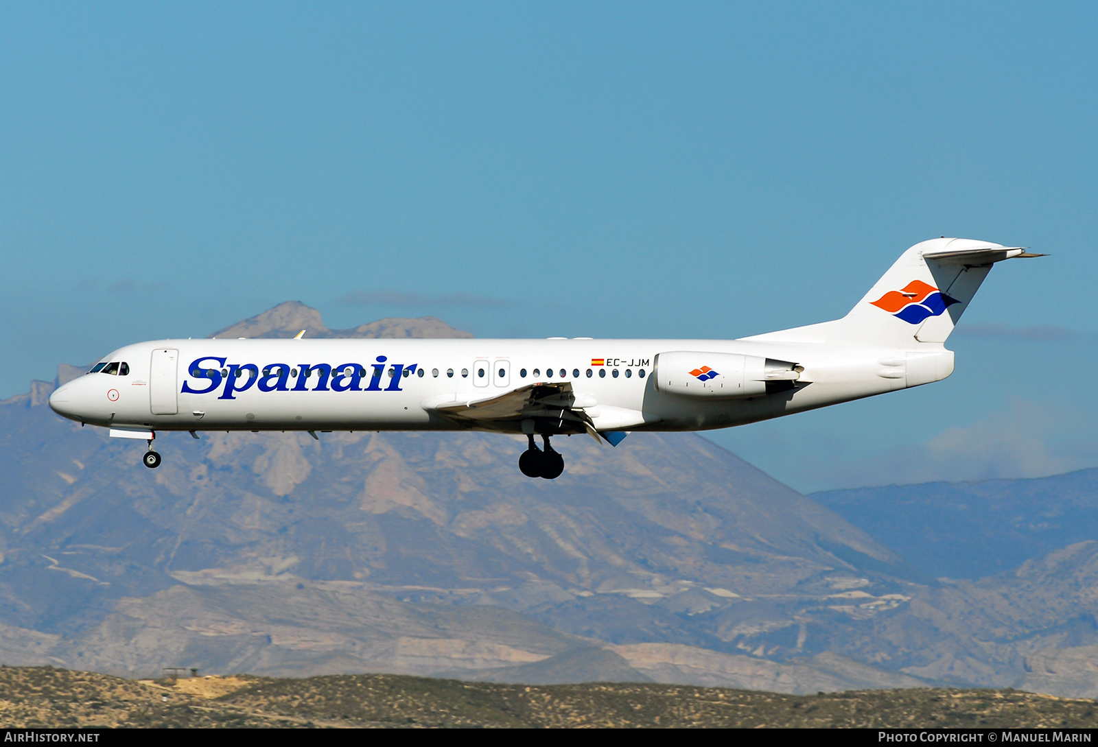 Aircraft Photo of EC-JJM | Fokker 100 (F28-0100) | Spanair | AirHistory.net #777956