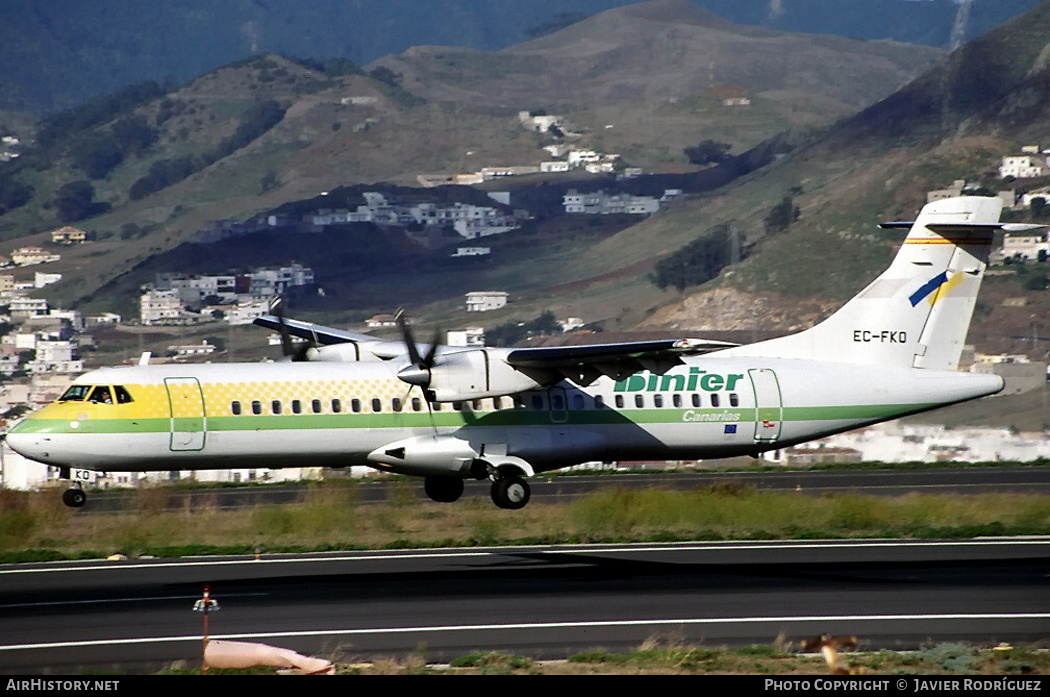 Aircraft Photo of EC-FKQ | ATR ATR-72-201 | Binter Canarias | AirHistory.net #777992
