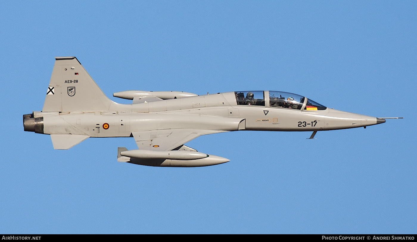 Aircraft Photo of AE.9-28 | Northrop SF-5B Freedom Fighter | Spain - Air Force | AirHistory.net #778044