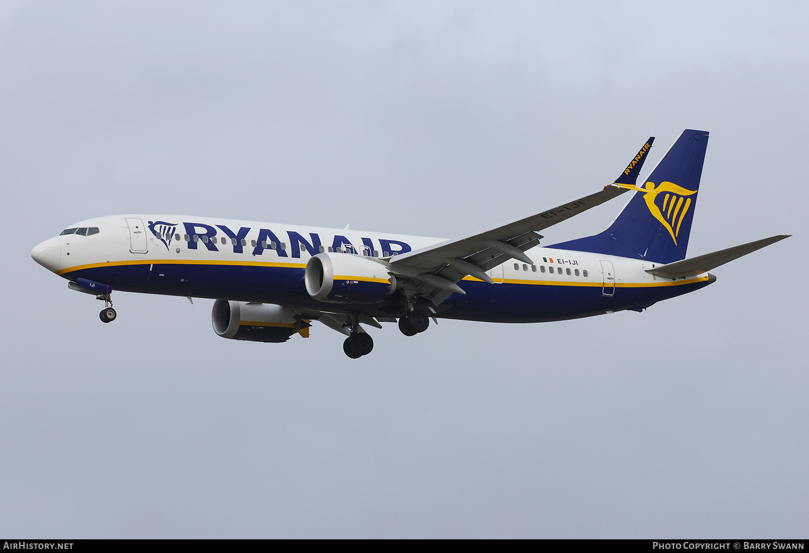 Aircraft Photo of EI-IJI | Boeing 737-8200 Max 200 | Ryanair | AirHistory.net #778054