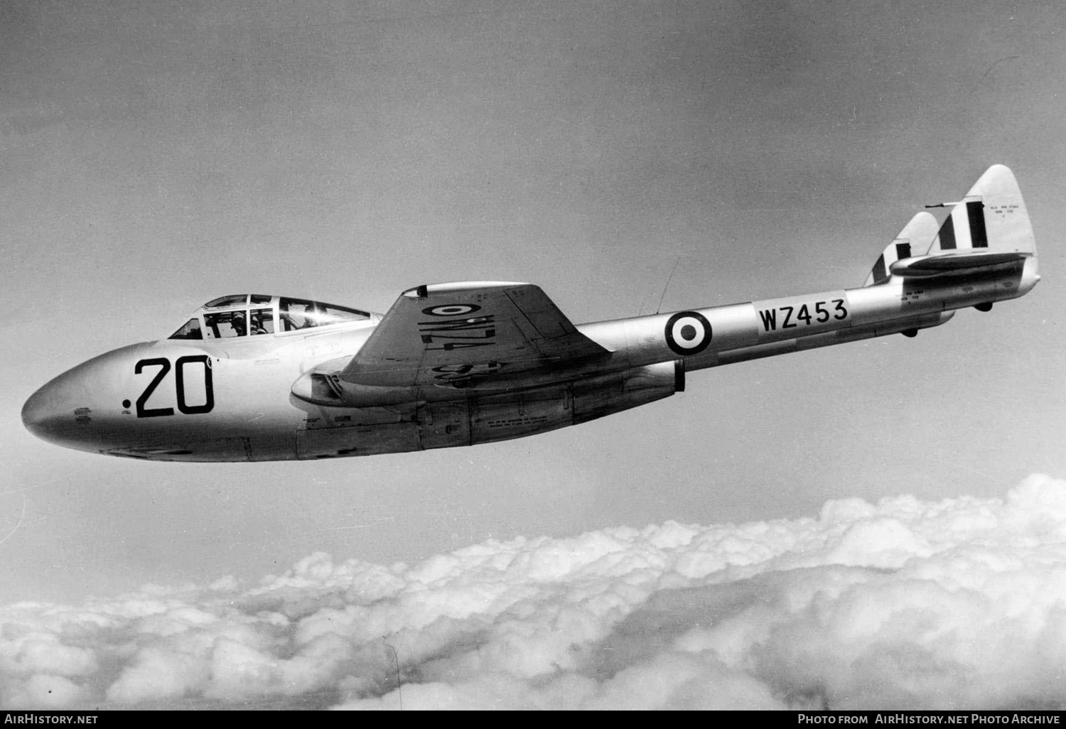 Aircraft Photo of WZ453 | De Havilland D.H. 115 Vampire T11 | UK - Air Force | AirHistory.net #778131