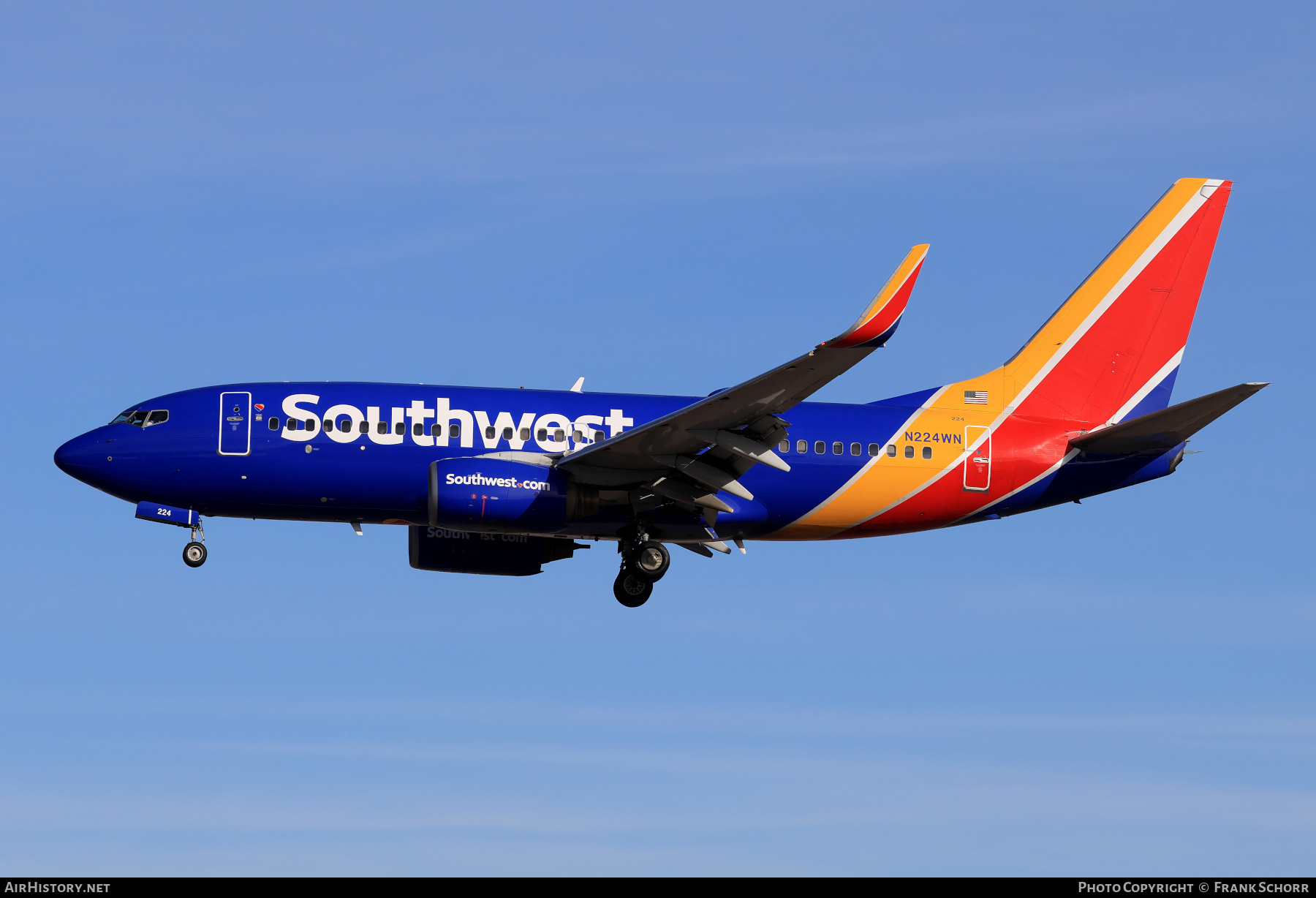 Aircraft Photo of N224WN | Boeing 737-7H4 | Southwest Airlines | AirHistory.net #778172