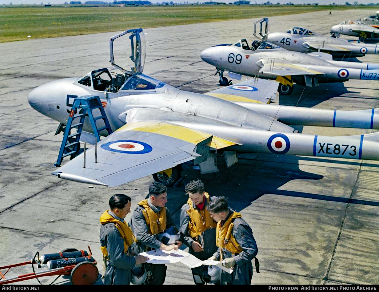Aircraft Photo of XE873 | De Havilland D.H. 115 Vampire T11 | UK - Air Force | AirHistory.net #778179