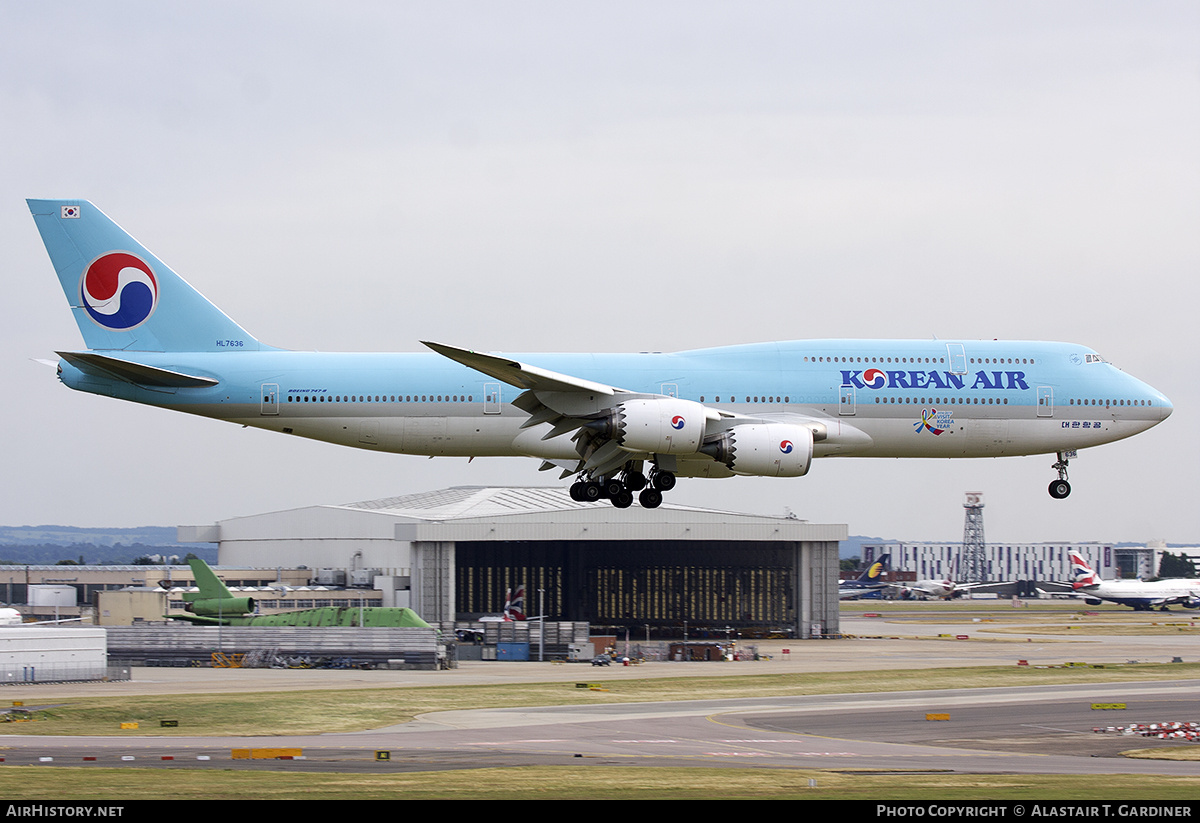 Aircraft Photo of HL7636 | Boeing 747-8B5 | Korean Air | AirHistory.net #778198