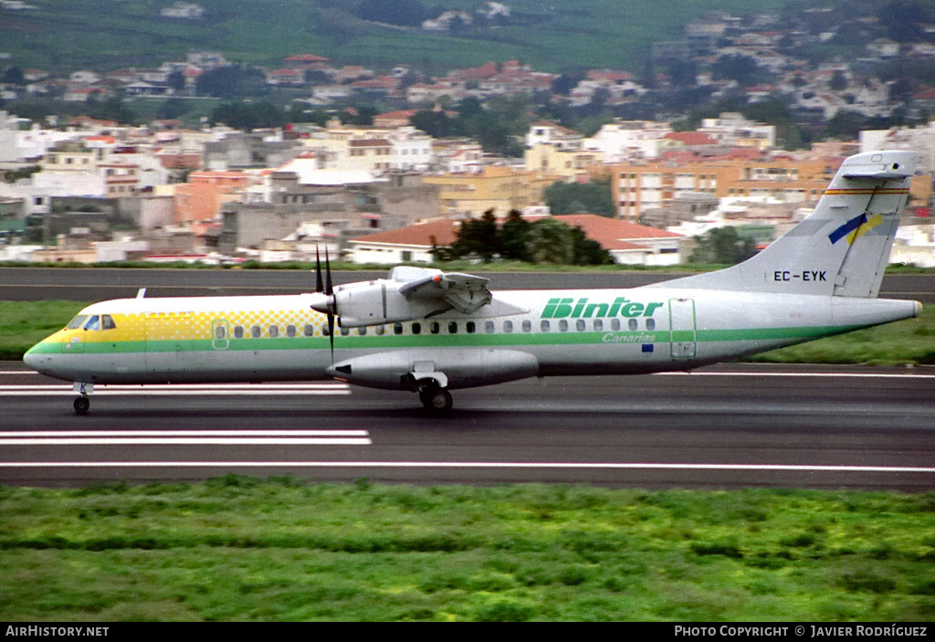 Aircraft Photo of EC-EYK | ATR ATR-72-202 | Binter Canarias | AirHistory.net #778232