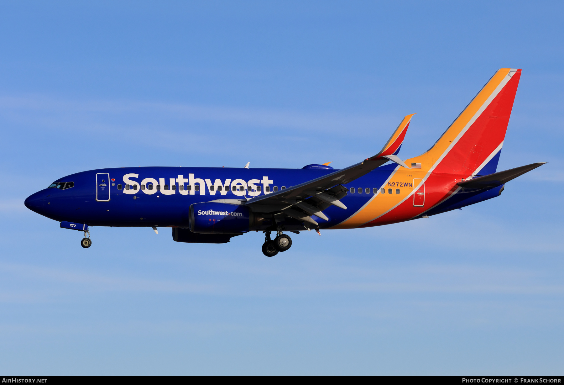 Aircraft Photo of N272WN | Boeing 737-7H4 | Southwest Airlines | AirHistory.net #778253