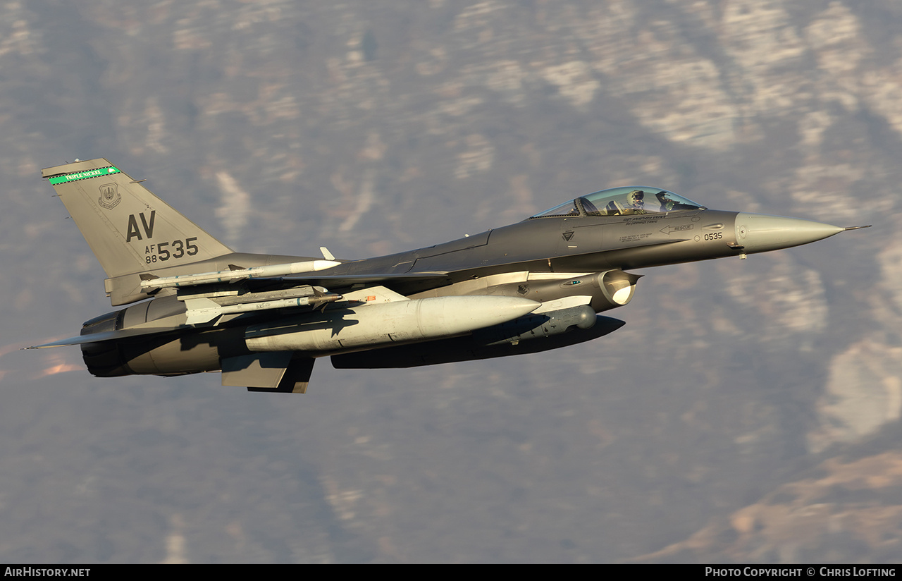 Aircraft Photo of 88-0535 / AF88-535 | Lockheed Martin F-16CM Fighting Falcon | USA - Air Force | AirHistory.net #778286