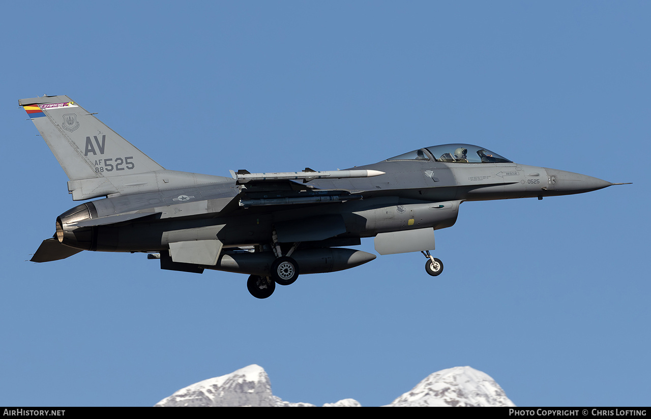 Aircraft Photo of 88-0525 / AF88-525 | General Dynamics F-16CM Fighting Falcon | USA - Air Force | AirHistory.net #778289