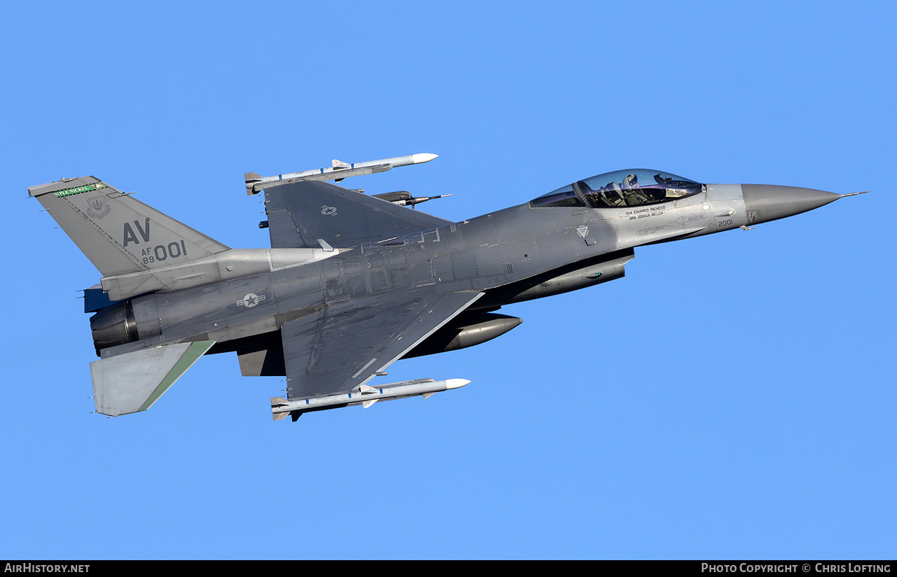 Aircraft Photo of 89-2001 / AF89-001 | General Dynamics F-16CM Fighting Falcon | USA - Air Force | AirHistory.net #778290