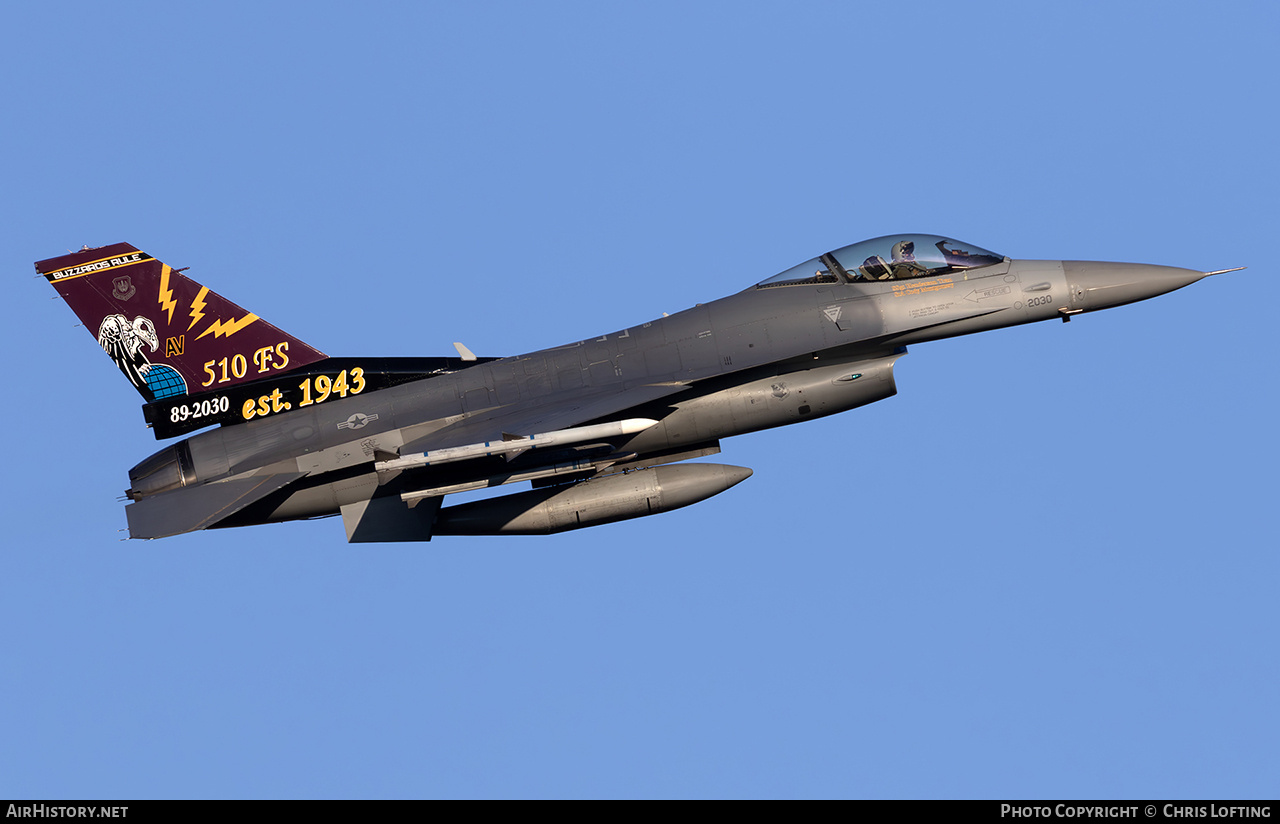 Aircraft Photo of 89-2030 / AF89-030 | General Dynamics F-16CM Fighting Falcon | USA - Air Force | AirHistory.net #778297