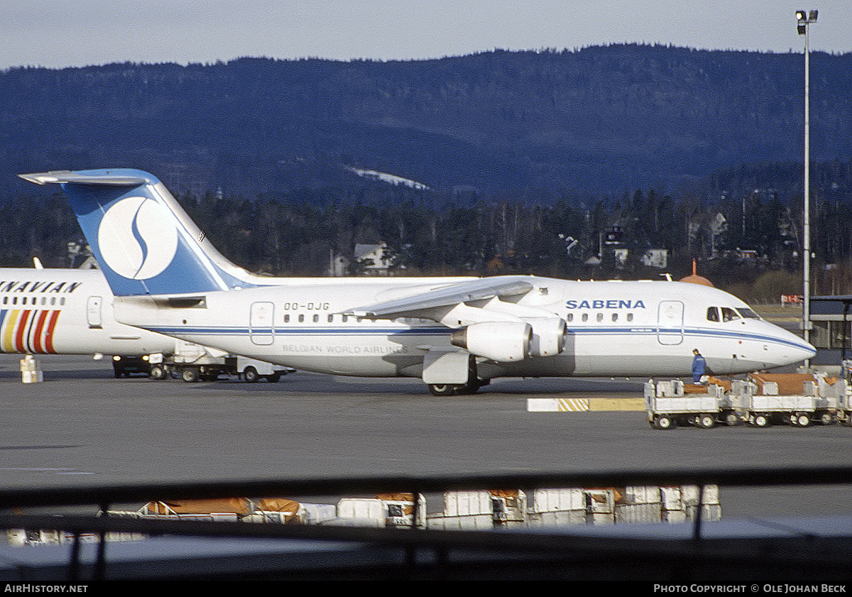 Aircraft Photo of OO-DJG | British Aerospace BAe-146-200 | Sabena | AirHistory.net #778326