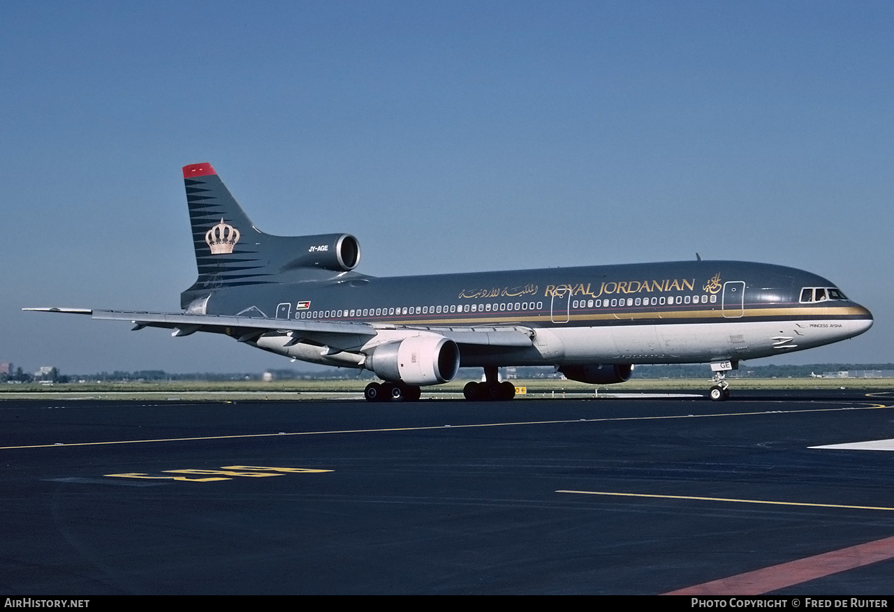 Aircraft Photo of JY-AGE | Lockheed L-1011-385-3 TriStar 500 | Royal Jordanian Airlines | AirHistory.net #778460