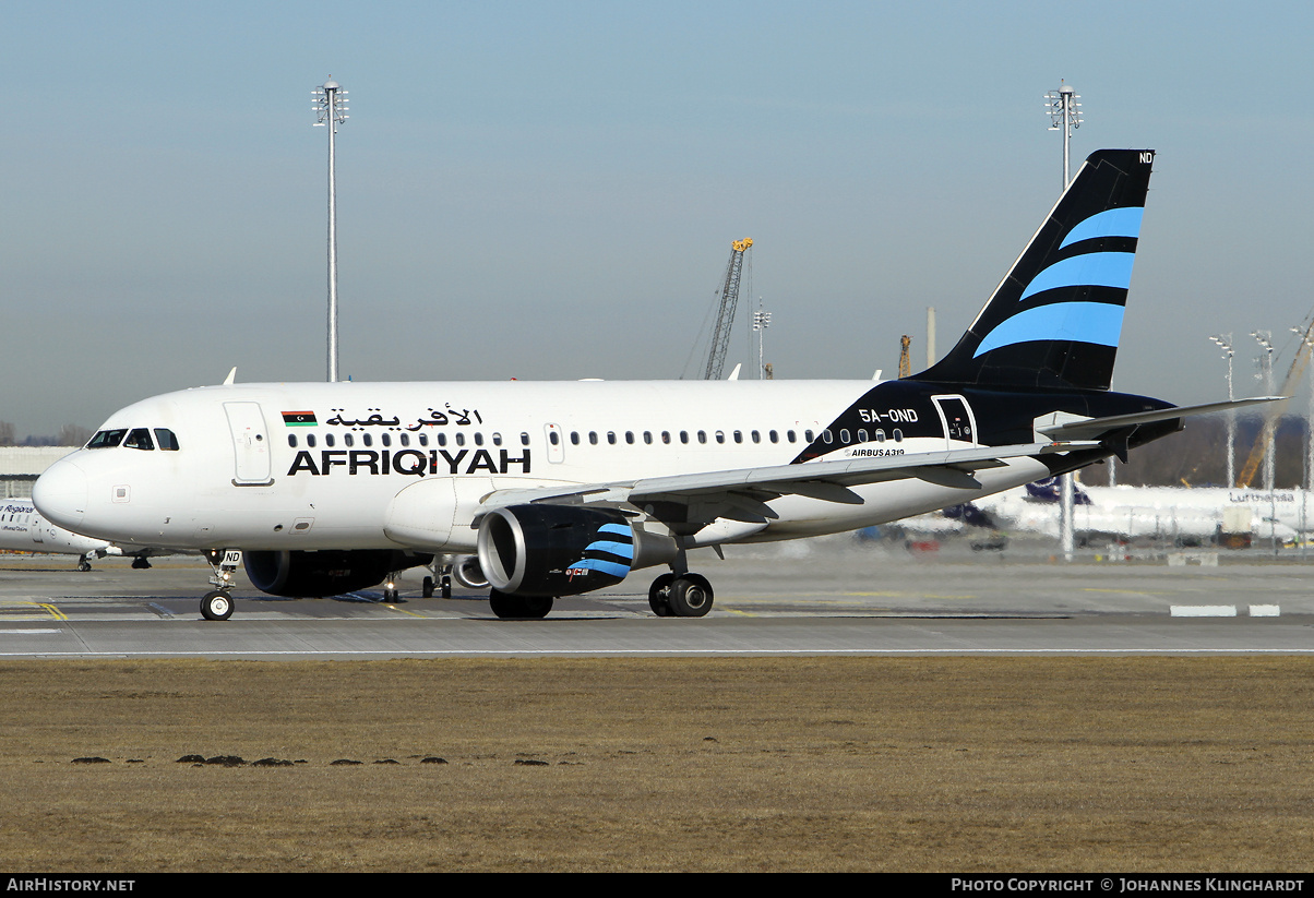 Aircraft Photo of 5A-OND | Airbus A319-111 | Afriqiyah Airways | AirHistory.net #778598