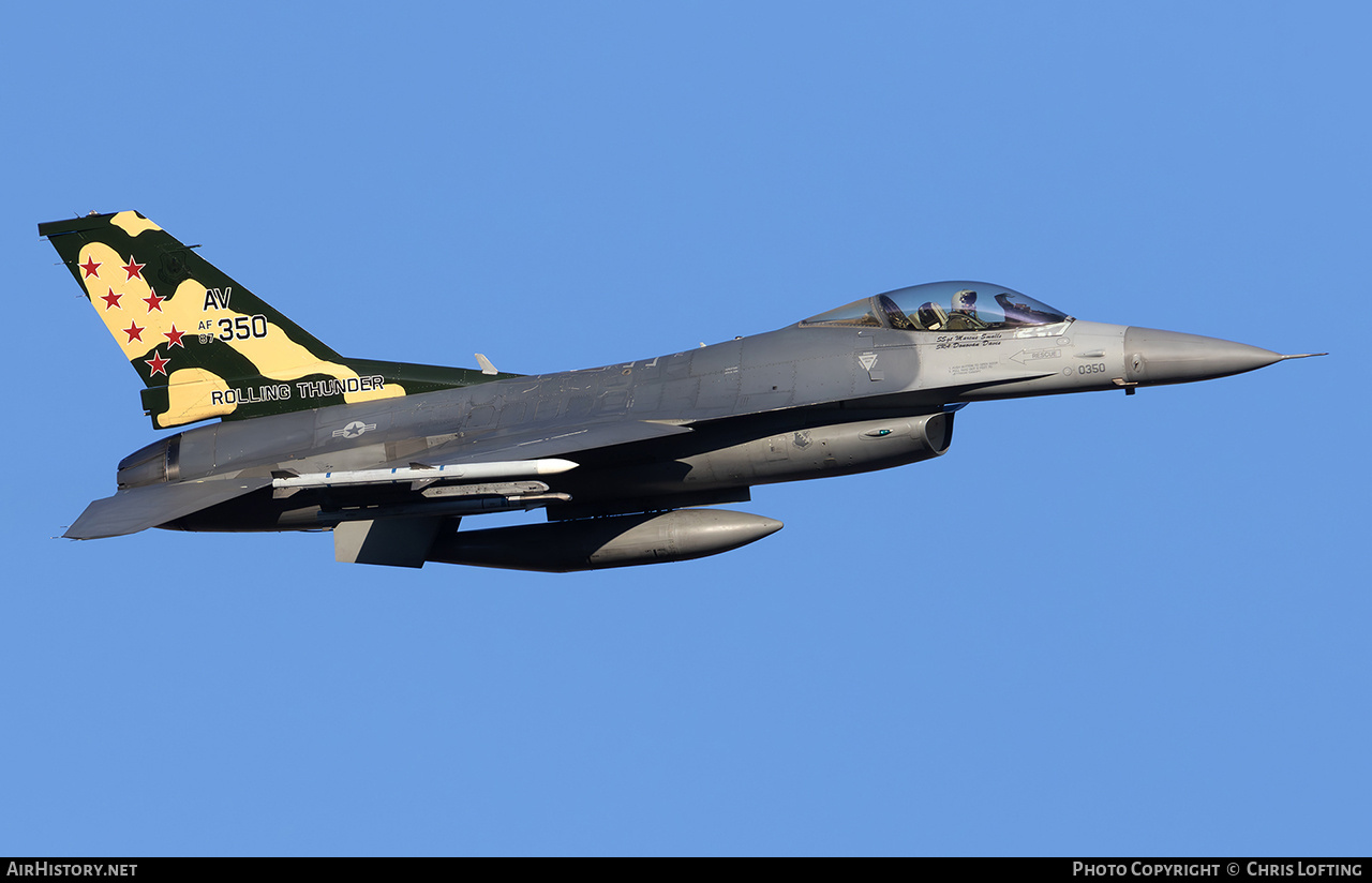 Aircraft Photo of 87-0350 / AF87-350 | General Dynamics F-16CM Fighting Falcon | USA - Air Force | AirHistory.net #779332