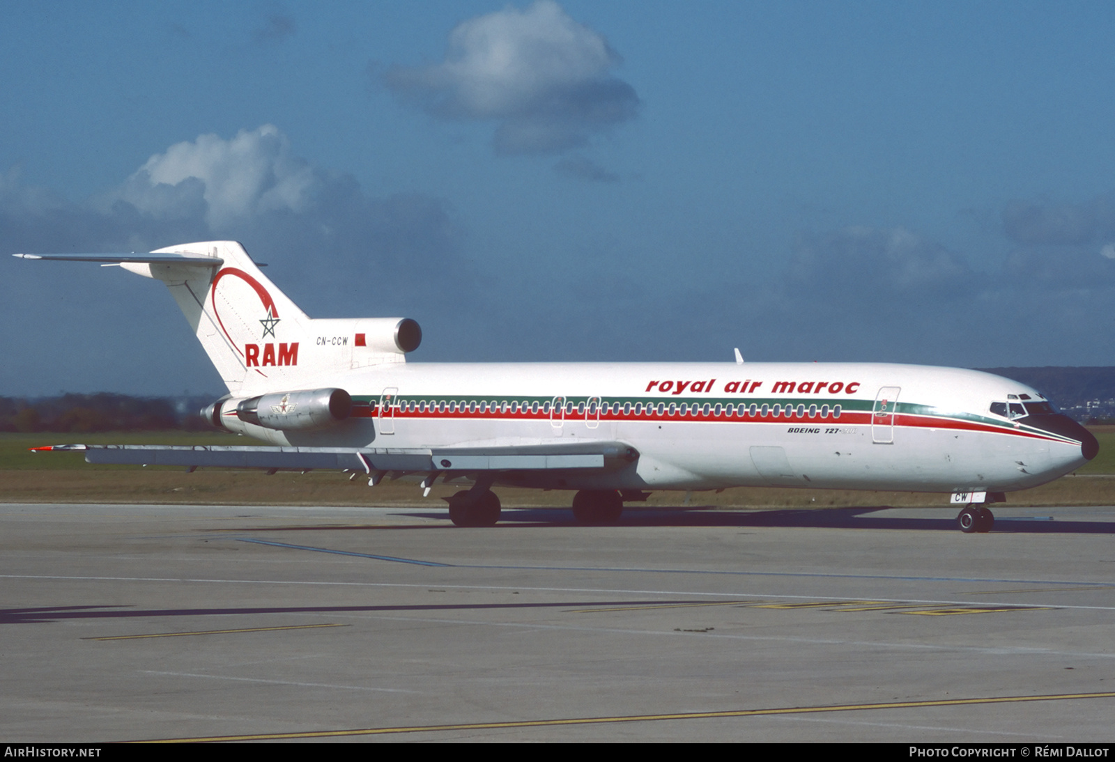 Aircraft Photo of CN-CCW | Boeing 727-2B6/Adv | Royal Air Maroc - RAM | AirHistory.net #779510