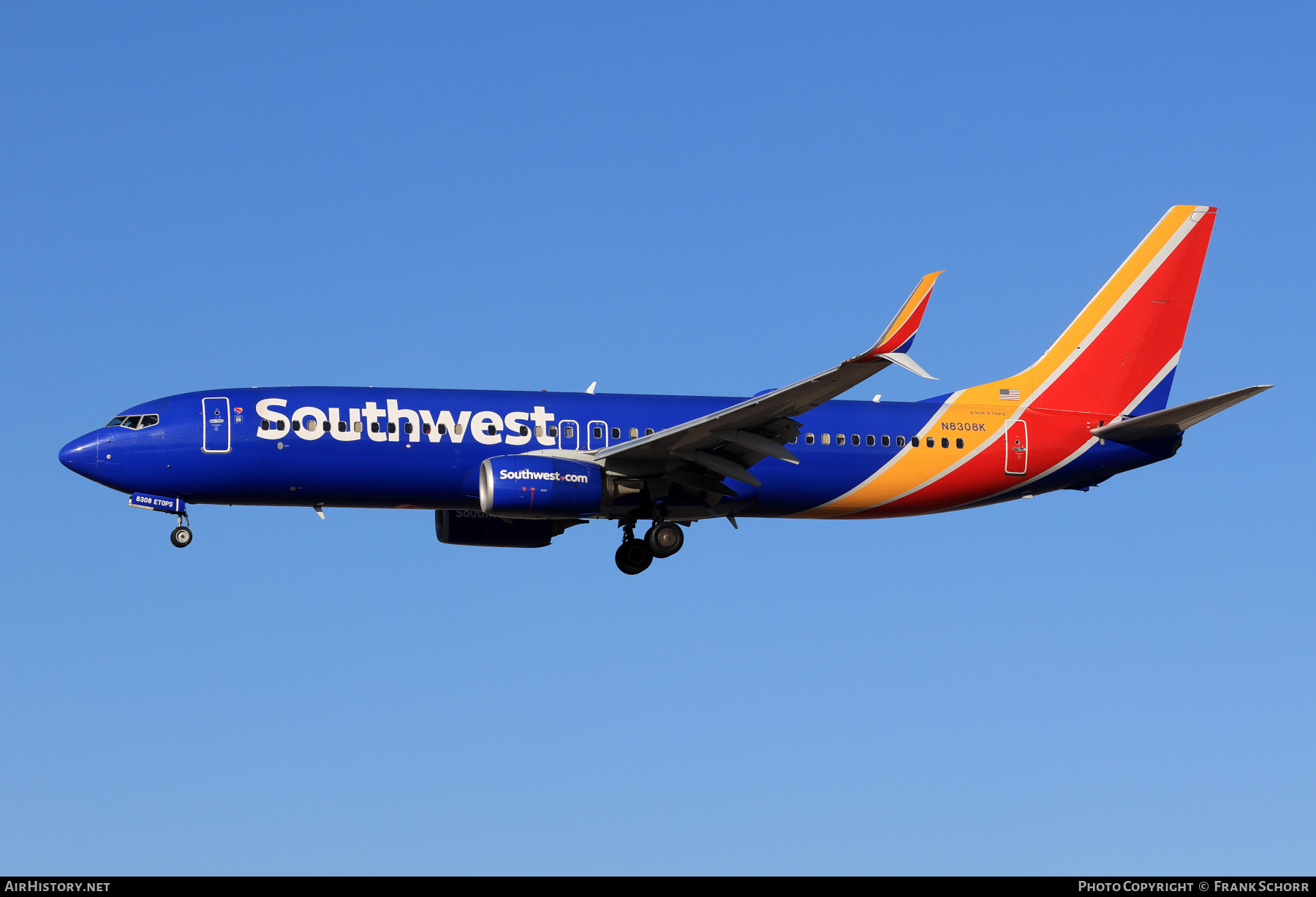 Aircraft Photo of N8308K | Boeing 737-8H4 | Southwest Airlines | AirHistory.net #779642