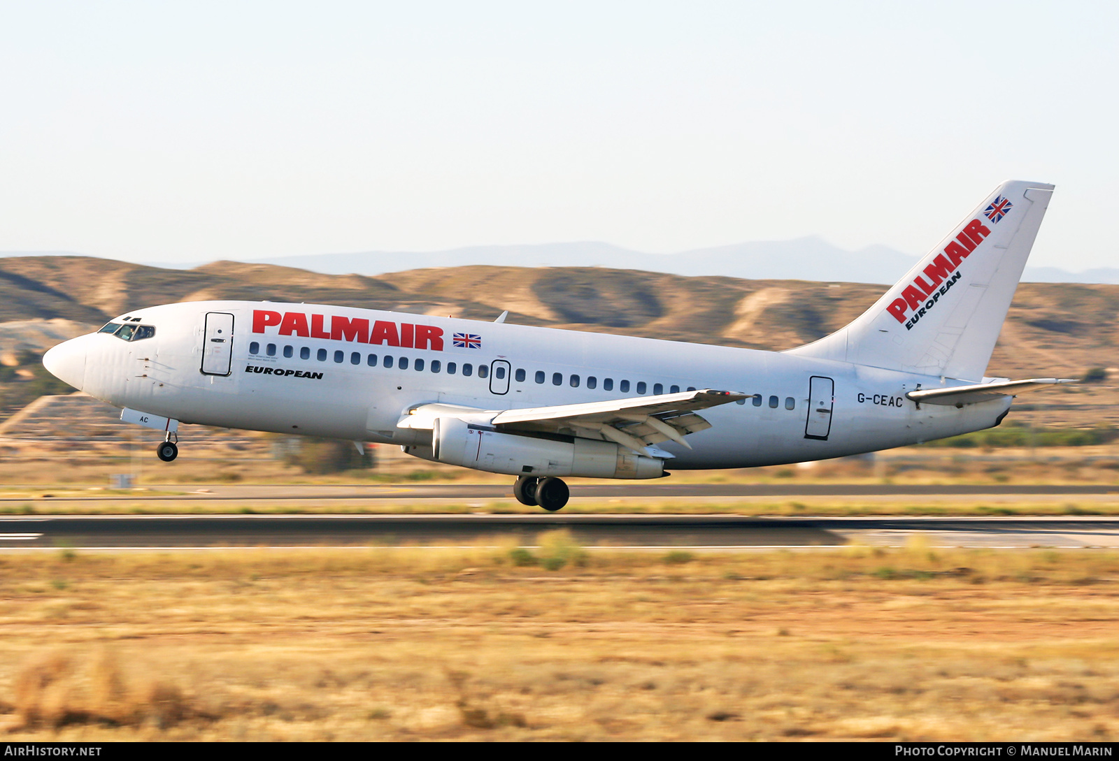 Aircraft Photo of G-CEAC | Boeing 737-229/Adv | Palmair | AirHistory.net #779893