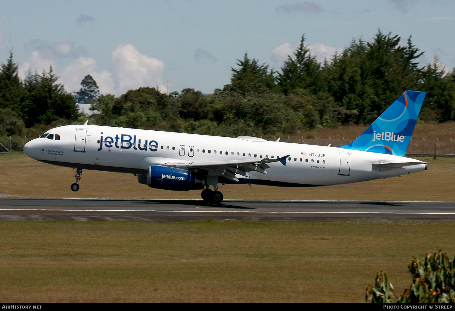 Aircraft Photo of N729JB | Airbus A320-232 | JetBlue Airways | AirHistory.net #779966