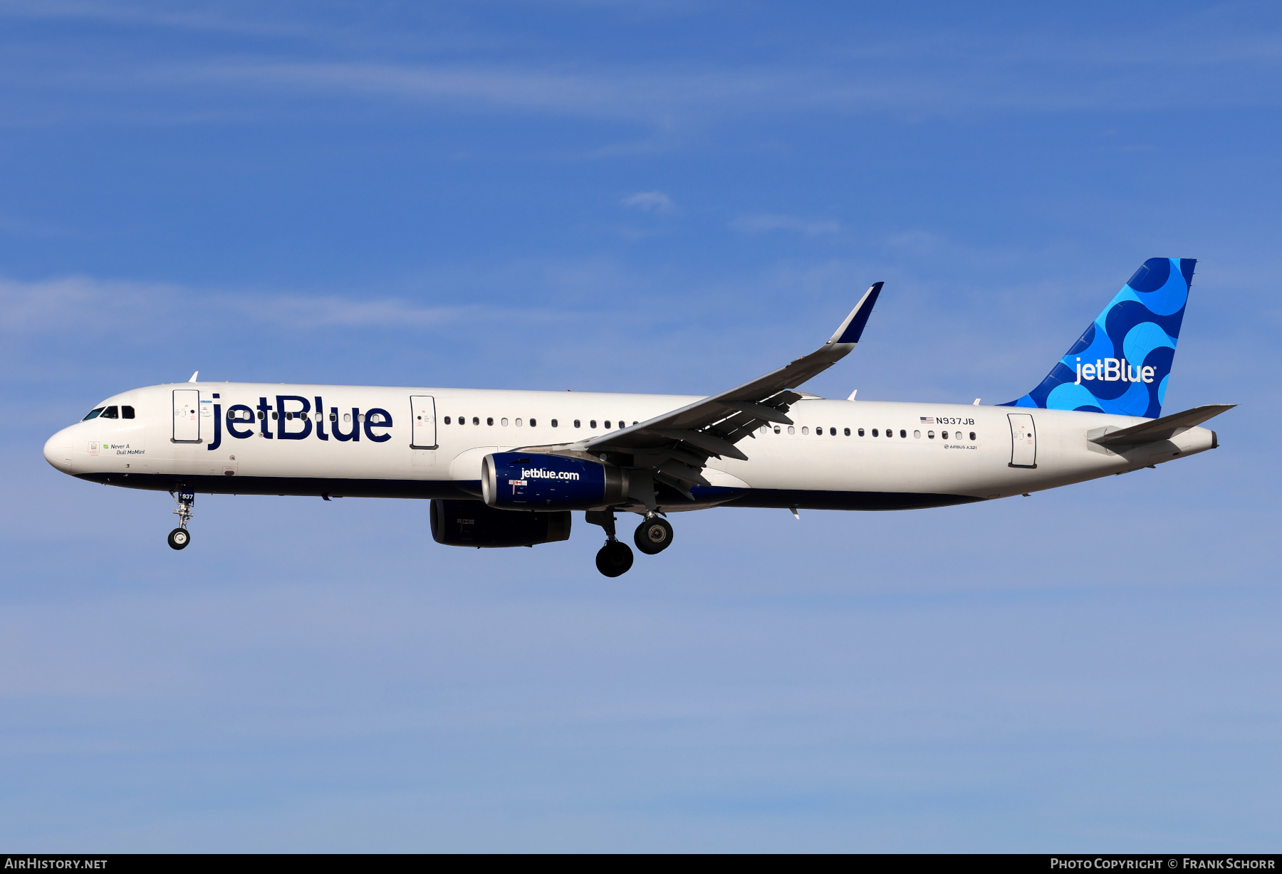 Aircraft Photo of N937JB | Airbus A321-231 | JetBlue Airways | AirHistory.net #780086