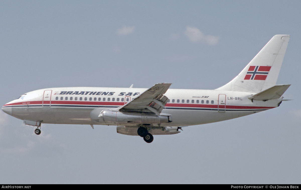 Aircraft Photo of LN-BRL | Boeing 737-296/Adv | Braathens SAFE | AirHistory.net #780110