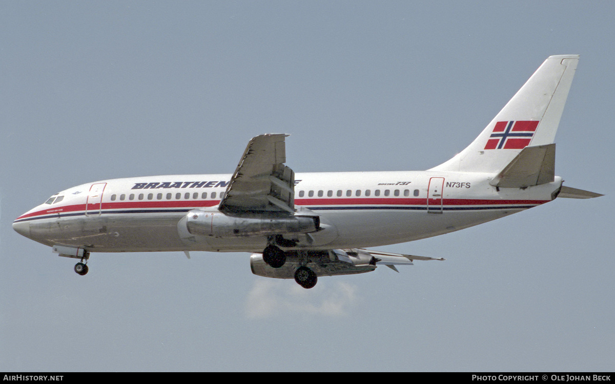 Aircraft Photo of N73FS | Boeing 737-205/Adv | Braathens SAFE | AirHistory.net #780130